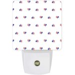 Veilleuse led a brancher drapeau de porto rico amour pentagramme rayures rouges et blanches lampe de ...