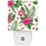 Veilleuse led enfichable avec capteur de mouvement, bouquet de fleurs exotiques, du crepuscule a l'aube, ...