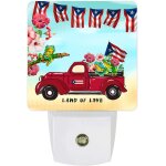 Veilleuse led a brancher land of love drapeau de porto rico camion grenouille capteur de mouvement du ...