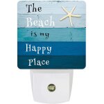 Veilleuse led a brancher starfish life is my happy place lampe de nuit avec capteur de mouvement du crepuscule ...