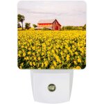 Veilleuses led a brancher sur champ de tournesol jaune, du cr�puscule a l'aube, pour salon, chambre a ...