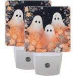 Veilleuse led a trois personnages d'halloween, dcoration murale, capteur automatique du crpuscule a ...