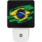 Veilleuse led vintage drapeau bresilien, avec capteur automatique du crepuscule a l'aube, jolie veilleuse ...
