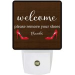 Veilleuses led vintage a talons hauts rouges, du cr�puscule a l'aube, pour salon, chambre a coucher, ...