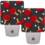 Veilleuses a mouvement de balle de ping - pong decoratives enfichables avec capteur automatique intelligent, ...