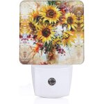 Veilleuse peinture a l'huile prise de tournesol led veilleuse adaptee aux garcons filles chambre couloir ...