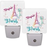 Veilleuses tour eiffel de loisirs avec capteur intelligent, veilleuse led pour chambre a coucher, couloir, ...