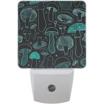 Veilleuse (vert champignon brillant) lampe de sommeil led d�corative avec capteur automatique du cr�puscule ...