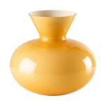 Venini vase idria ambre et lattimo h 27 cm