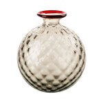 Venini vase monofiori marron avec fil rouge h24. 5