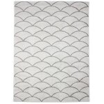 Venise - tapis aspect laine aux motifs rosace pour une ambiance cosy 133 x 190 cm ecru