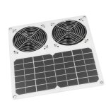 Ventilateur aliment par panneau solaire 12 pouces, double ventilateur tanche 100w, ventilateur d'extraction ...