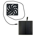 Ventilateur d'extraction solaire 5w 6v, mini ventilateur aliment� par panneau solaire, pour chien, poulailler, ...