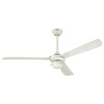 Ventilateur de plafond westinghouse montagne gale 72423 - 132 cm, fini en blanc et avec des lames