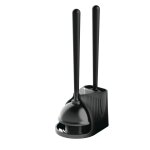 Ventouse et brosse wc 2 en 1 avec un revtement en zinc ? venteo ? idal pour les toilettes la douche ...