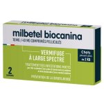 Vermifuge pour chat - biocanina - milbetel - 2 comprims - + 2kg - cestodes et nmatodes