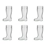 Verre a biere, botte bire, verre a bire en forme de botte lot de 6 - 0, 25 litre