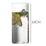 Verres a boisson fins et simples, tasse transparente, grande et droite, pour lait, caf, eau, jus, bire, ...