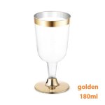 Verre a champagne bronzant poulet f2, 6 pices, bordure en plastique, vin rouge, coupe de crme glace, ...