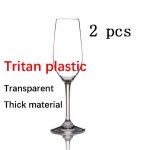 Verre a champagne mince transparent incassable, coupe en plastique acrylique et tritan, verres a vin ...