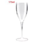 Verres a champagne en plastique, en acrylique blanc, verre a vin transparent, verres a pied de cuisine, ...