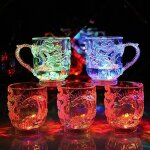 Verre a changement de document clignotant led activ par l'eau, dragon lumineux, tasse a bire, tasse ...