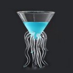 Verre a cocktail en forme de pieuvre, transparent, pour méduse, pour jus de fruit, pour vin et champagne ... Verre a cocktail en forme de pieuvre, transparent, pour méduse, pour jus de fruit, pour vin et champagne ...