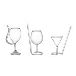 Verre a cocktail avec paille intgre, verres a martini, gobelet a vin, a bire, a jus, pour mariage
