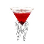 Verre a cocktail pieuvre, 100ml, pour le vin et le champagne, facile a tenir, style créatif Verre a cocktail pieuvre, 100ml, pour le vin et le champagne, facile a tenir, style créatif