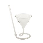 Verre a cocktail en spirale révolupté, martini créatif a longue queue, paille a vin pour bar, fourniture ... Verre a cocktail en spirale révolupté, martini créatif a longue queue, paille a vin pour bar, fourniture ...