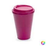Verre en avec couvercle a doseur (420 ml) - mug caf, th et boissson couleur - orange