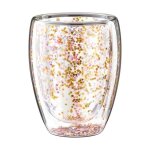 Verre double paroi etoiles paillet�es mug tasse originale