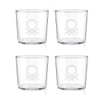 Verres a eau - casa benetton - 4 pices - 35 cl - verre de haute qualit - compatible lave - vaisselle ...