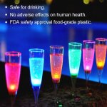 Verres a flte a champagne a led pour la dcoration de la cuisine, eau, liquide, activ, clignotant, ...