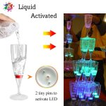 Verres a flûte a vin et a champagne a led, verre a eau, activé par liquide, clignotant lumineux, verres ... Verres a flûte a vin et a champagne a led, verre a eau, activé par liquide, clignotant lumineux, verres ...