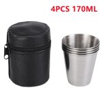 Verre a liqueur en acier inoxydable avec sac de rangement, mini verres a vin, gobelet portable pour outil ... Verre a liqueur en acier inoxydable avec sac de rangement, mini verres a vin, gobelet portable pour outil ...