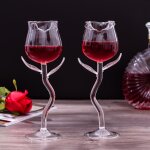 Verre a liqueur en forme de fleur de rose, gobelet a vin rouge, gobelet a bire, gobelet a boire du lait, ...