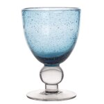 Verre a pied artisan bull 28 cl bleu (lot de 6)