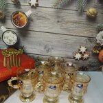 Verre a pied bas rétro ambre clair, tasse de milkshake, tasse de thé a la crème glacée, verre a shot Verre a pied bas rétro ambre clair, tasse de milkshake, tasse de thé a la crème glacée, verre a shot
