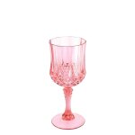 Verre a pied reutilisable vintage 22cl rose