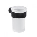 Verre porte - brosses a dents de finition noir mat mural palazzo