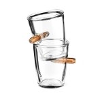Verres shooter anti balles avec vraies balles incrustes (2 pices)