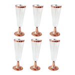 Verre a vin pratique 3 couleurs, de qualit alimentaire, a bord dor, accrocheur pour mariage, flte ...