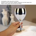 Verre a vin en acier inoxydable 304 350ml verre a vin incassable a bord d'or