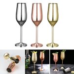 Verre a vin en acier inoxydable, gobelet a champagne, verre a cocktail cratif en mtal, pour bar, restaurant, ...