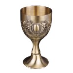 Verre a vin en cuivre sculpt a la main, style europen vintage, tasse a vin blanc, gobelet d'eau, vin ...