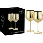 Verres a vin elégants en acier inoxydable dorés (or) Verres a vin elégants en acier inoxydable dorés (or)