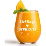 Verres a vin gravs de 420 ml avec texte  lieblings schwester , verres a vin, sans stemless, pour s?ur, ...