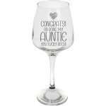 Verre a vin grav  congrats on being my auntie  - cadeau d'anniversaire personnalis pour femme - ide ...