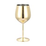 Verre a vin incassable en m�tal dor� comme verre a vin rouge grand verre a champagne, 500ml